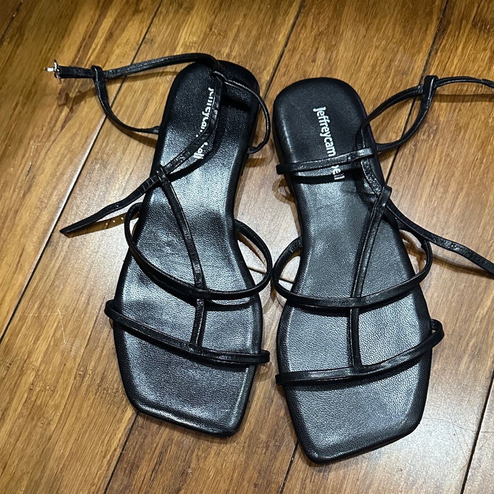 Jeffrey Campbell Black Strappy Sandals